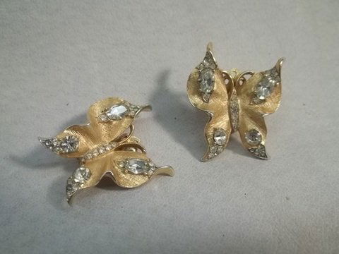1940-54 Vintage Trifari Butterfly Earrings