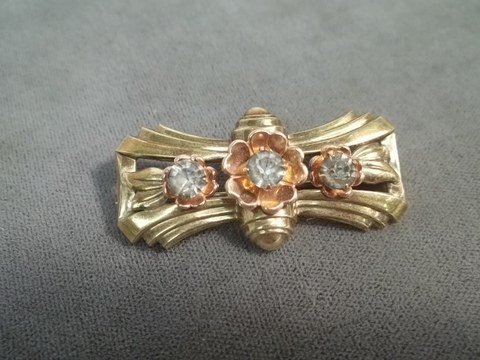 Old IH 12kt Gold Filled Art Deco Brooch: Beautiful excellent condition signed