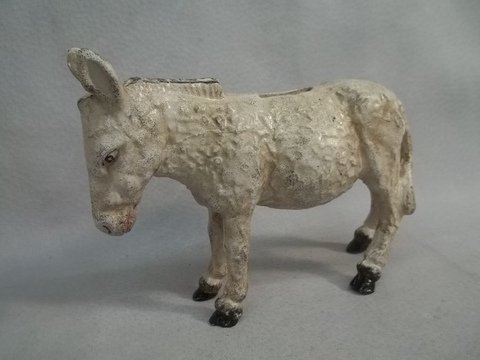 Cast iron Donkey Bank: 7 inch
