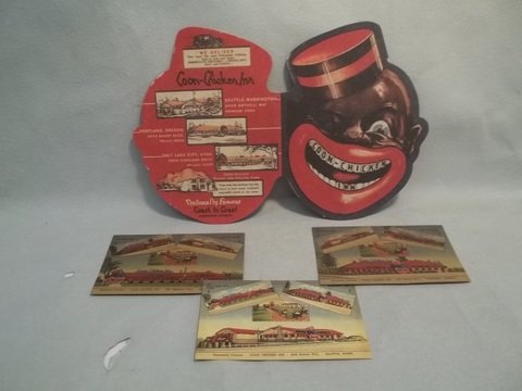 Coon Chicken Inn Menu & Postcards: nice modern piece