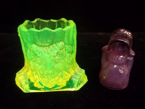 Vaseline Owl Toothpick & Boyd Dutch Girl