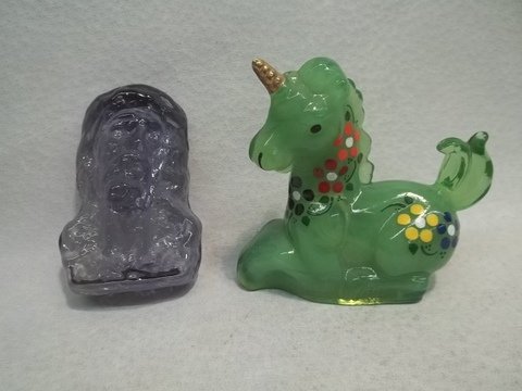Hand Painted Signed Boyd Unicorn w Boyd Jesus