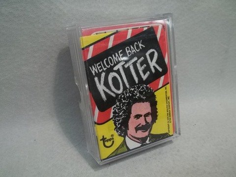 1976 Welcome Back Kotter Trading Card Set Travolta: John Travolta's first starring role in this 70s sitcom. This is the scarce complete set of cards issued by Topps. Cards in near mint to mint condition. All 53 cards and a wrapper as seen in photo.
