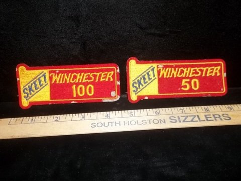 2 Old Winchester Rifles Shotgun Shell Patches