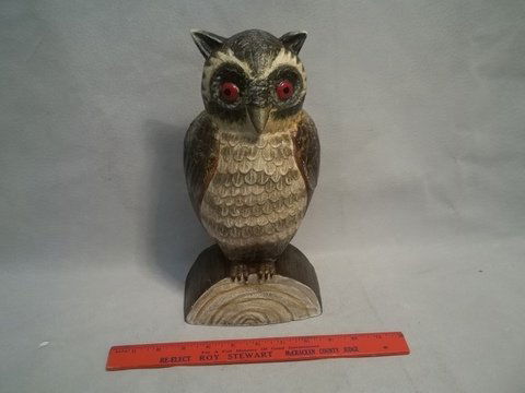 Cast Iron Hoot Owl Door Stop 12 Inch