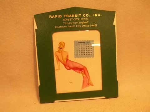 Mint 1948 Pin-Up Girl Calendar Vargas Art Nudity: By Alberto Vargas (also known as Alberto Varga) who did the pinups for Esquire Magazine from 1942 to about 1948 before later moving on to Playboy. This is a desk calendar unused, has a plastic seal ar
