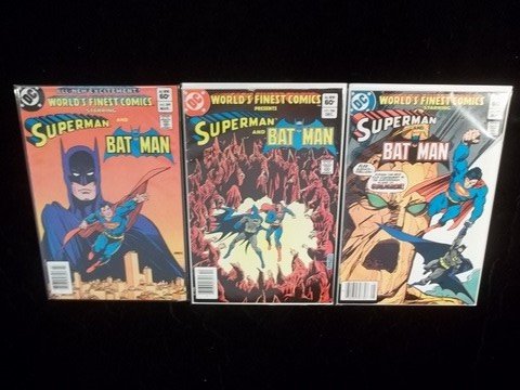 3 Superman Batman Worlds Finest Comic Books VF: very fine