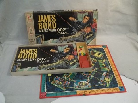 1960s James Bond Secret Agent Game MB: By Milton Bradley, not sure if complete, see photos, buying/bidding as-is.