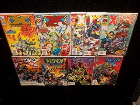 9 X Universe 1-2 X-Calibre 1-2-3 Weapon X 1-4 Comi: 9 piece comic book lot in very fine to near mint condtion. X-Universe #1-2, X-Calibre #1-3, and Weapon X #1-4