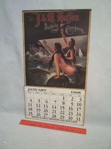 JM Haffen Mermaid Brewing Co Calender: modern piece nice condition