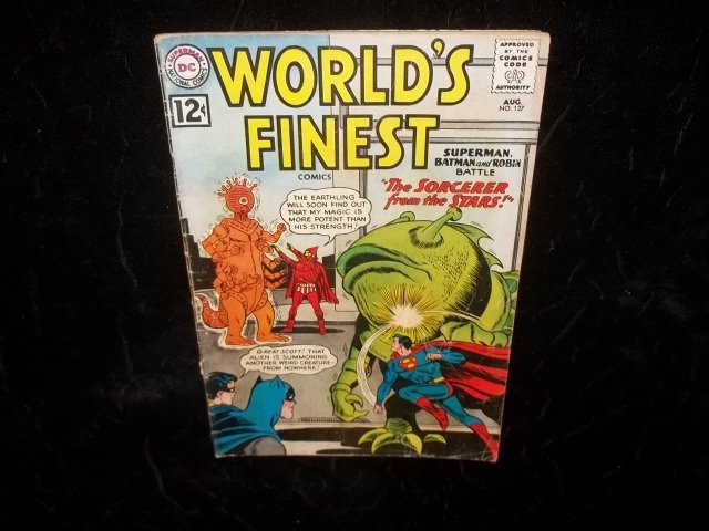 1962 World's Finest Batman Superman Comic Book: 12 center