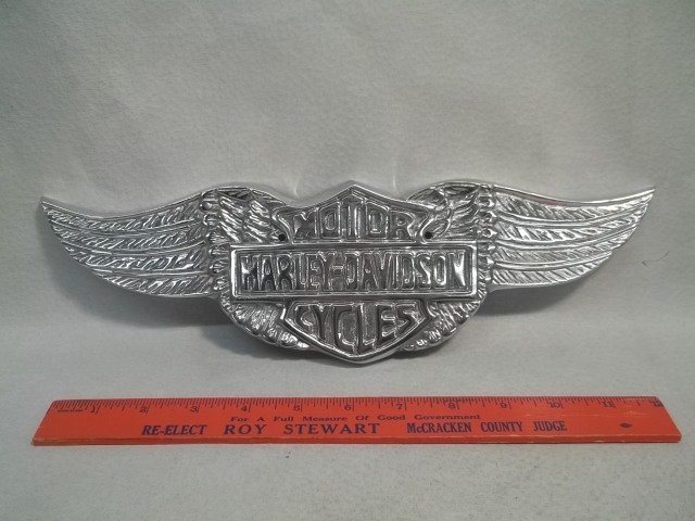 Harley Davidson Nickle Aluminum Plaque