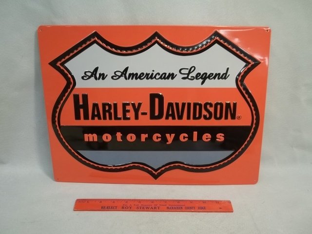 Harley Davidson Embossed Metal Sign