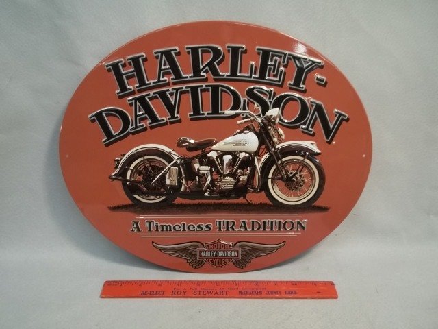 Harley Davidson Embossed Metal Sign