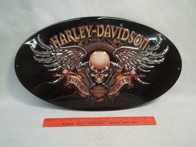 Harley Davidson Embossed Metal Sign