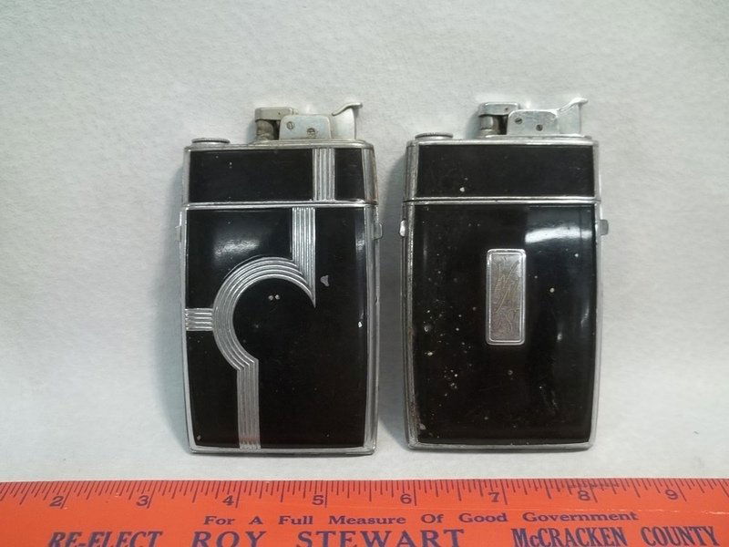 2 Vintage Evans Cigarette Case Lighters