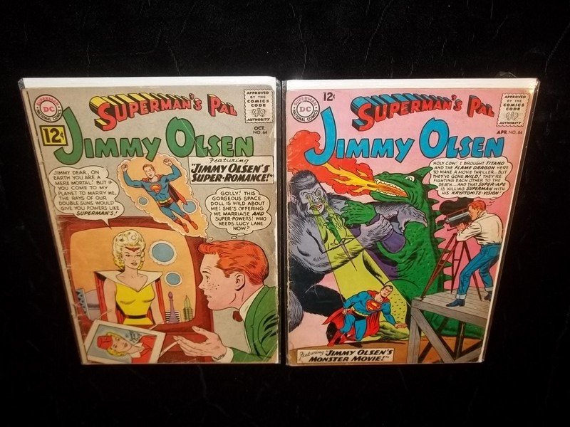 2 1960s Superman Comic Jimmy Olsen #s 64 84: Superman's Pal Jimmy Olsen