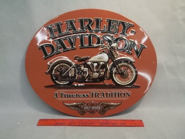 Embossed Harley Davidson metal Sign