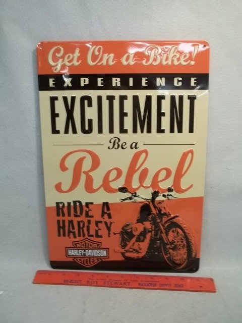 Embossed Harley Davidson metal Sign