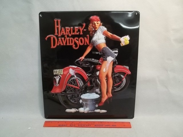 Embossed Harley Davidson metal Sign