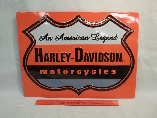 Embossed Harley Davidson metal Sign