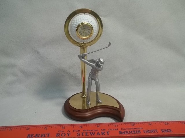 Bluestone Golfer Desk Clock: **