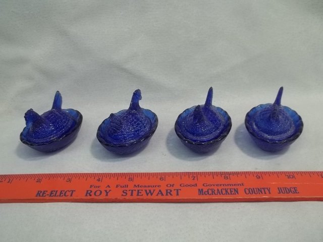 4 Cobalt Blue Hen on Nest Salts: **