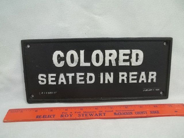 Cast Iron Segregation Sign: modern