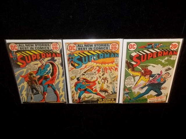 3 1970s Superman Comic Books 20 Centers
