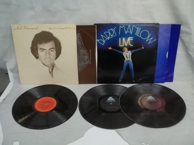 Neil Diamond Barry Manilow Album Record Lot