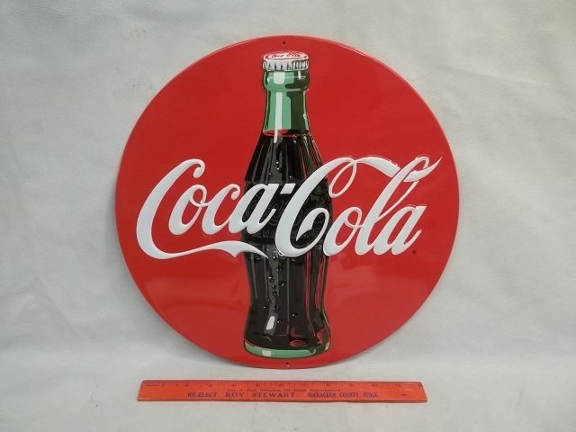 Embossed Coca Cola Bottle Sign: modern