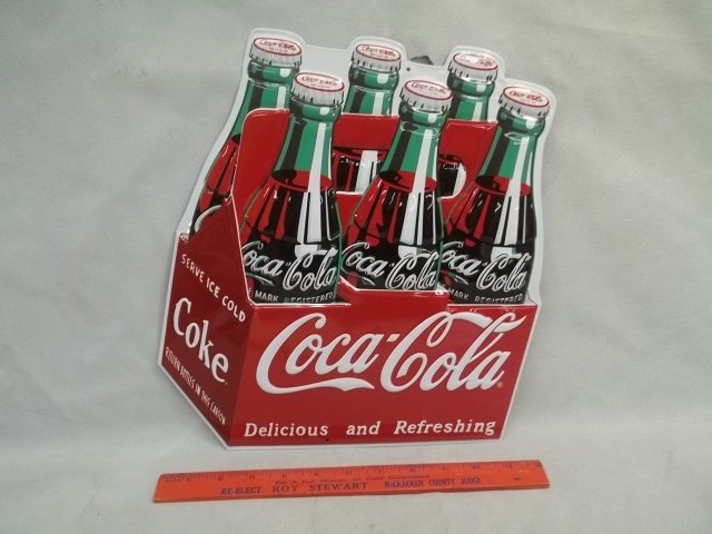 Embossed Coca Cola Bottle Sign: modern