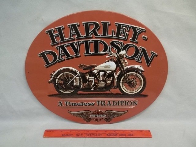 Embossed Harley Davidson Sign