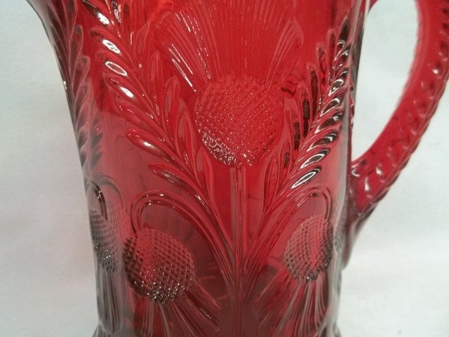 Ruby Red Reverse Thistle Pitcher - 2