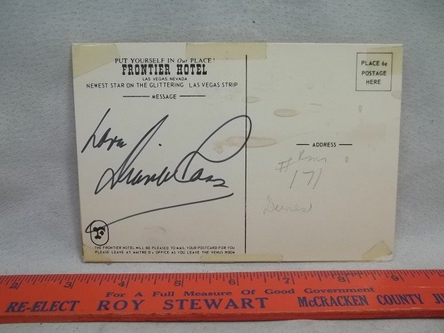 Authentic Diana Ross Autograph Frontier Hotel Vegas Pos: Authentic signed on a frontier hotel las vegas postcard from the 1970s