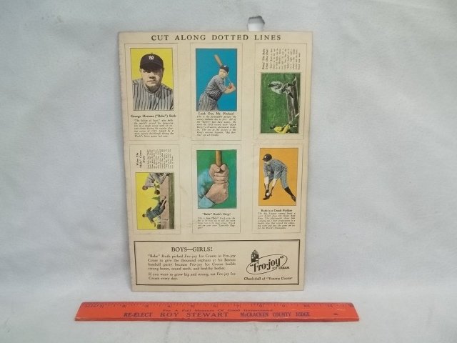 Babe Ruth Fro Joy Ice Cream Display: modern piece, not old