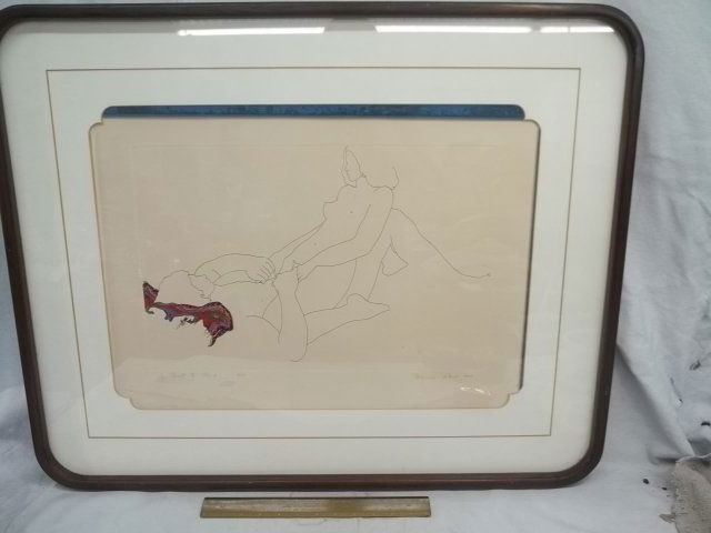 Weyman Lew Title: A Heart to Heart 4/75 31 x 25: Nicely framed 4