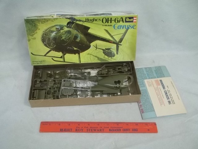 1970 Revell OH GA Cayuse Model Helicopter: complete