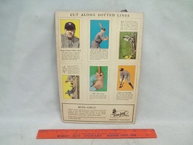 Fro Joy Ice Cream babe Ruth Cards: modern replica