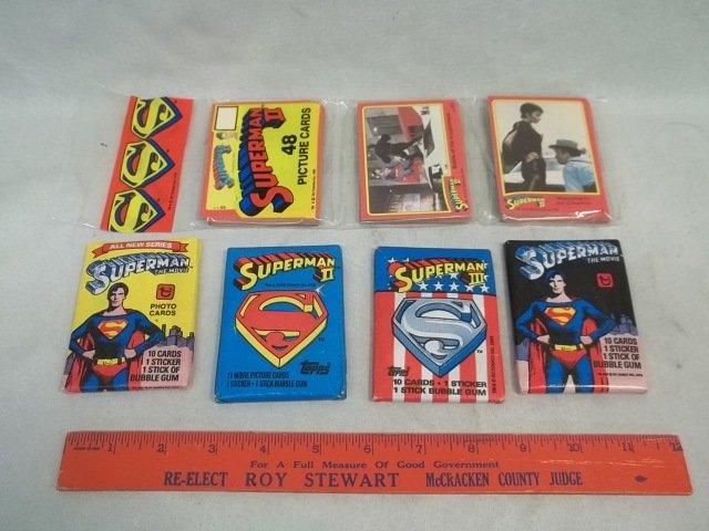 Superman Trading Card Packs Sealed Topps 70s-80s