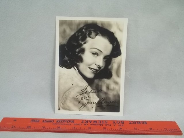 Old Autograph Jane bryan Celebrity Photo Original
