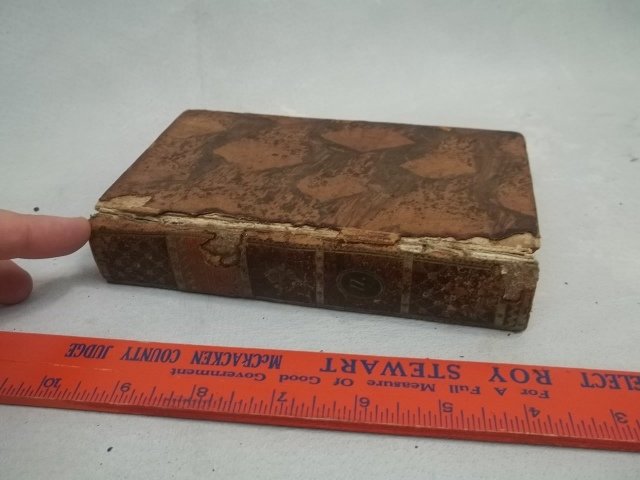 Old 1801 Catholic Leather Bound Book Beckman: rough