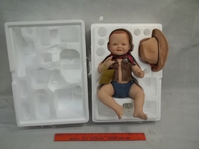 Franklin Mint Baby John Wayne Doll Porcelain: .
