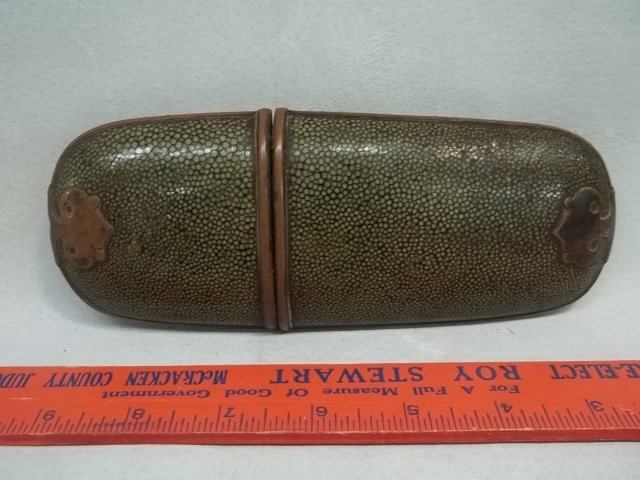 Antique Shark Skin Eye Glass Case Nice: .