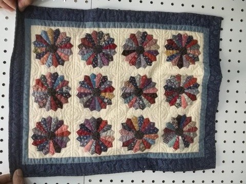 Guy Hughes Hand Stitched Doll Quilt Nice: 19 x 15 inch
