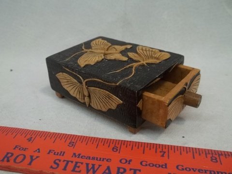 Soapstone Butterfly Box with Drawer Nice: .