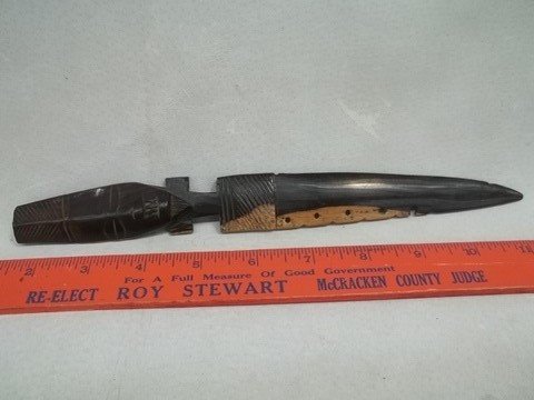 Ebony Wood Tribal Letter Opener: .