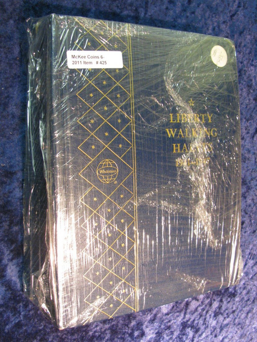 425. (4) Used Whitman Coin Albums. Includes Libert: 425. (4) Used Whitman Coin Albums. Includes Liberty Walking Half Dollars, Morgan Dollars 1887-1896 & 1897-1921, & Peace Dollars.
