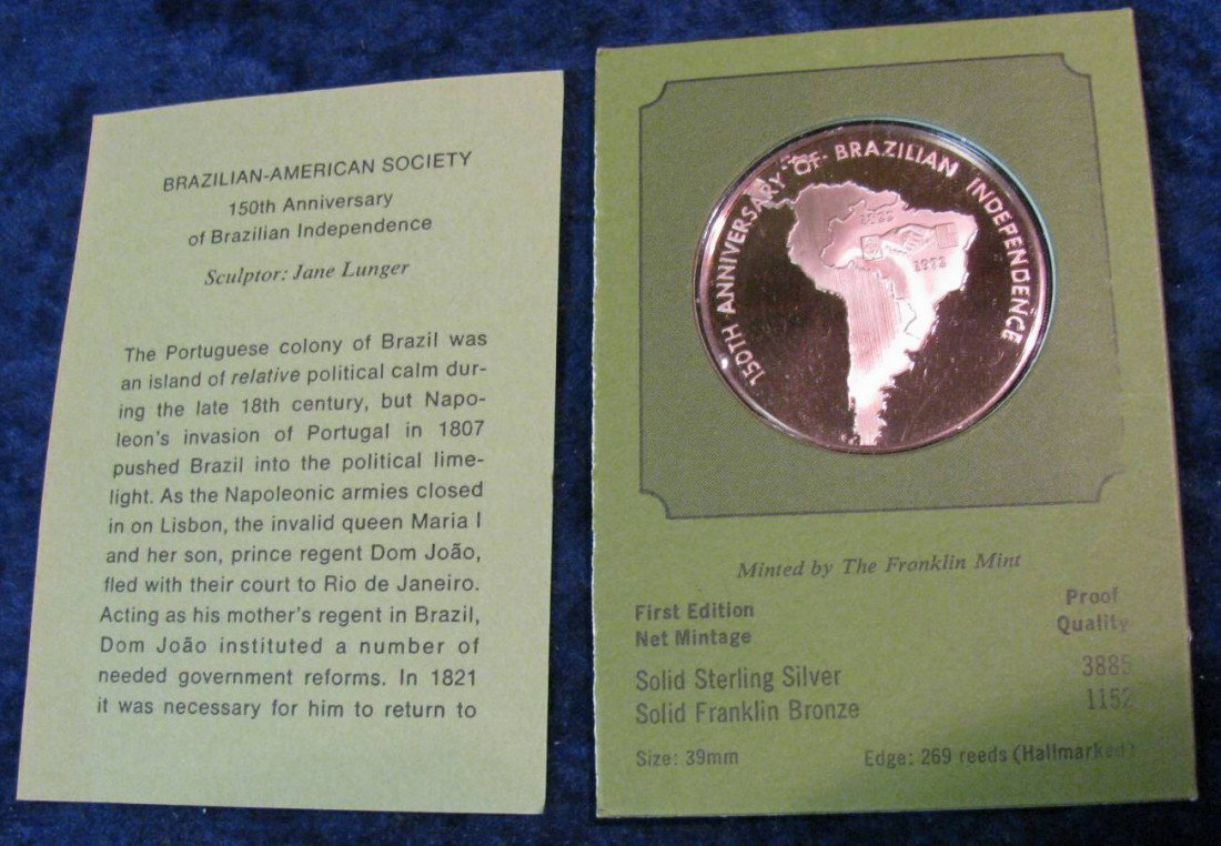 1472. Dom Pedro First Emperor of Brazil Bronze Me: 1472. Dom Pedro First Emperor of Brazil Bronze Medal.