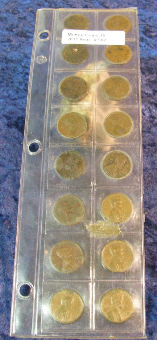502. Group of Indian Head & Lincoln Cents in a plastic : 502. Group of Indian Head & Lincoln Cents in a plastic page.